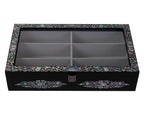 Mother of Pearl Wood Sunglasses Box Eyeglasses Display Storage Organizer Holder 