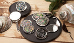 MOP Double Compact Pink Flower Design Pocket Handbag Cosmetic Makeup Mini Mirror