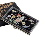 MOP Cherry Blossom Flower Design Business Name Credit ID Card Holder Case Wallet