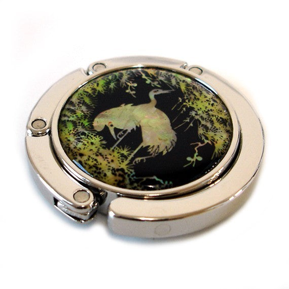  Mother of Pearl Desk Table Folding Purse Bag Caddy Handbag Holder Hanger Hook