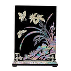 Mother of Pearl Desk Wood Stand Pen Pencil Brush Holder Case Box Gift Storage