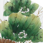 Folding Rice Paper Lotus Flower Bird Painting Bamboo Asian Wall Decor Hand Fan