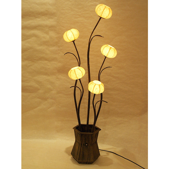 Mulberry Yellow Paper Ball Art Shade Lantern Asian Table Floor Touch Light Lamp