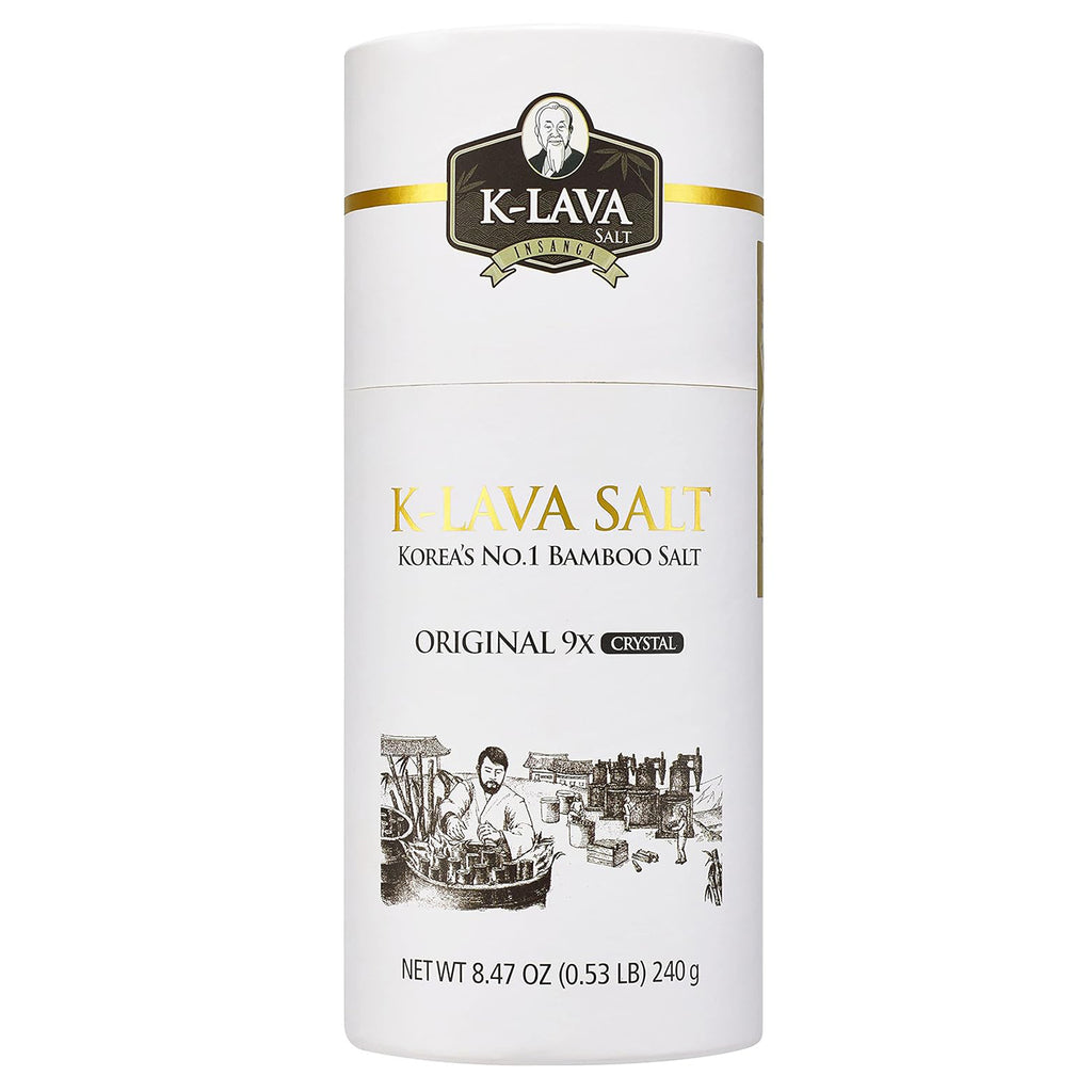 K-LAVA 9x Roasted Bamboo Salt Crystal (240g / 8.46 oz) – Premium Korean Finishing Salt