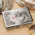 Mother of Pearl Black Dragon Cigarette Case for 100S King Size - Credit Card Cash Wallet