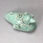 Korean Celadon Porcelain Duck Figurine Water Dropper