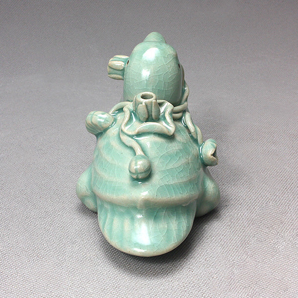 Korean Celadon Porcelain Duck Figurine Water Dropper