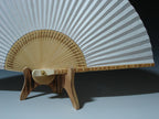 Premium White Korean Mulberry Paper Folding Fan
