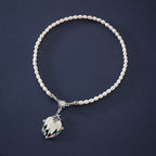 Mother of Pearl White Orchid Flower Natural White Pearl Chain Pendant Necklace