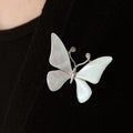 Mother of Pearl White Butterfly Shell Wedding Bridesmaid Bridal Gift Brooch Pin