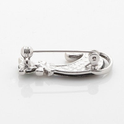 Mother of Pearl Green Bow Tie Cat Kitten Kitty Shell Breastpin Party Brooch Pin