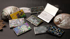 Mother of Pearl Business Card Case - Bird Grape Design Credit Card Holder